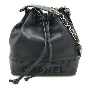 CHANEL Chanel Shoulder Bag Chain Caviar Skin Leather Black